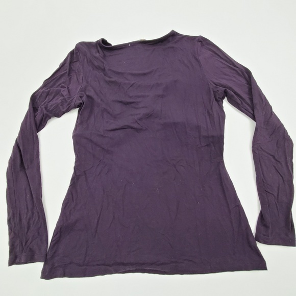 Boden Top 8 Purple‎ Ruched Draped Long sleeve Solid - Picture 5 of 7